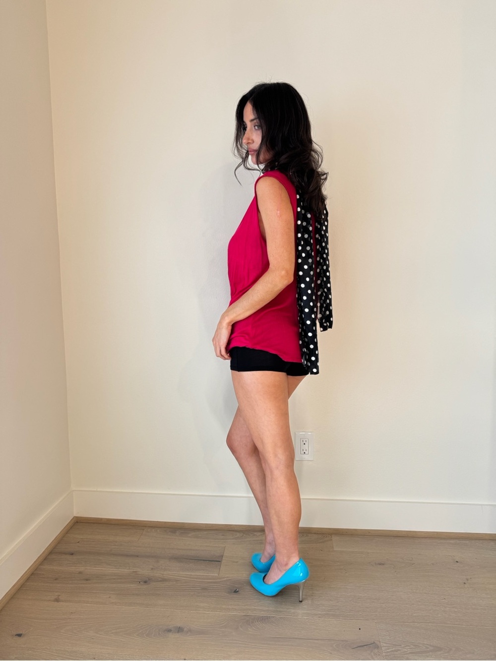 Vintage Black Polka Dot Scarf